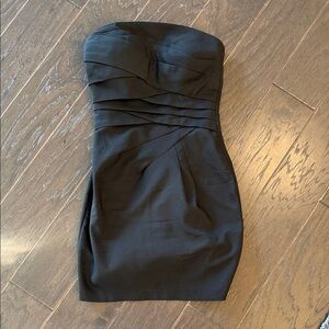 Aqua Strapless Black Dress